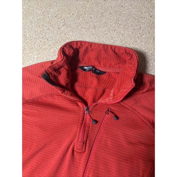 Outdoor Research Vigor Grid Fleece Half Zip Men's Sweatshirt Orange M - Picture 2 of 6